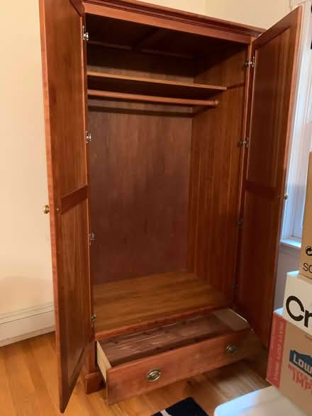 Photo of free Wood armoire (Lexington) #2