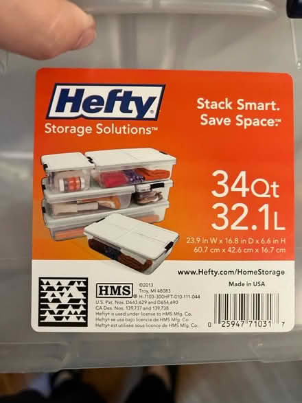 Photo of free Plastic storage container (Vallejo, CA) #1