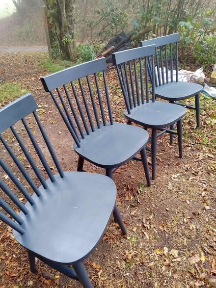 Photo of free Four painted beech kitchen chairs (Bettws-y-crwyn LD7) #1