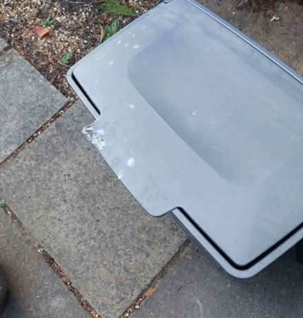 Photo of free 2 grey plastic bins (with lids) (Fords Farm RG31) #3