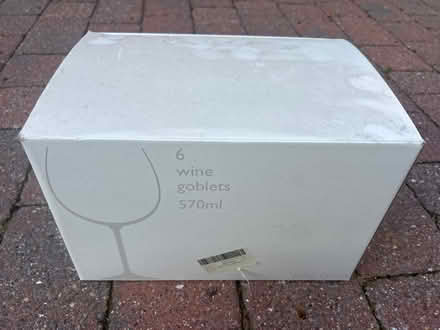 Photo of free 6 wine goblets, unused - John Lewis (Riccall, YO19) #1