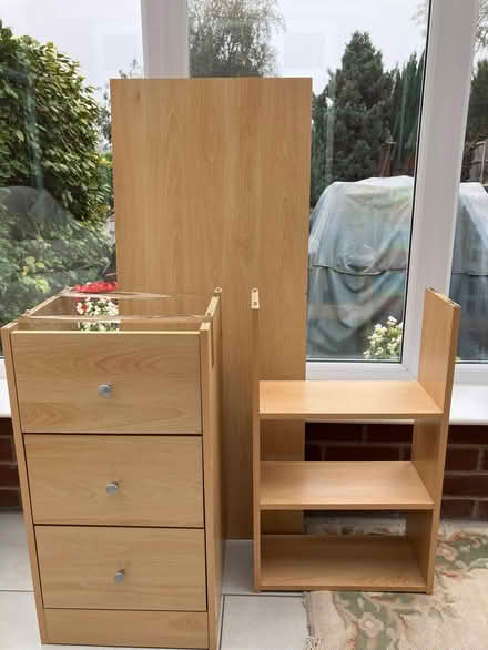Photo of free Desk with drawers and shelves (Rothley LE7) #2