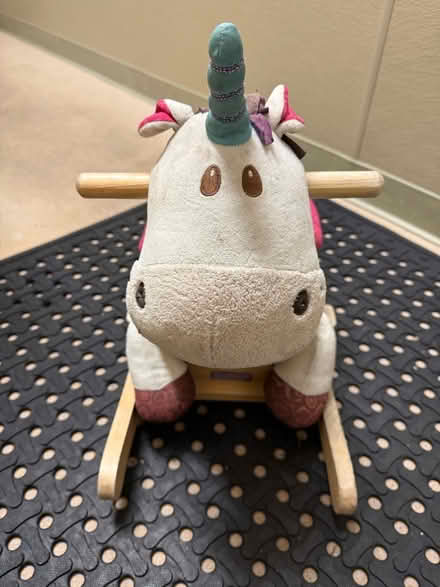 Photo of free Plushy unicorn rocking toy (Valencia Avenue, Sunnyvale) #1