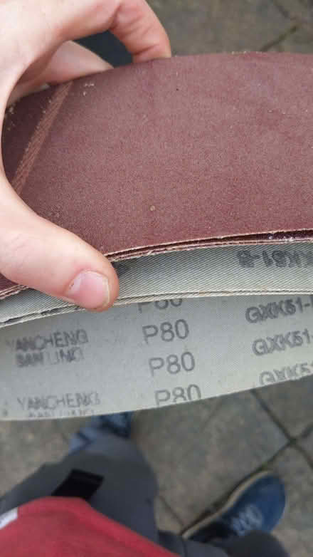 Photo of free X3 unused P80 belt sander belts (Queen Edith's Ward CB1) #1