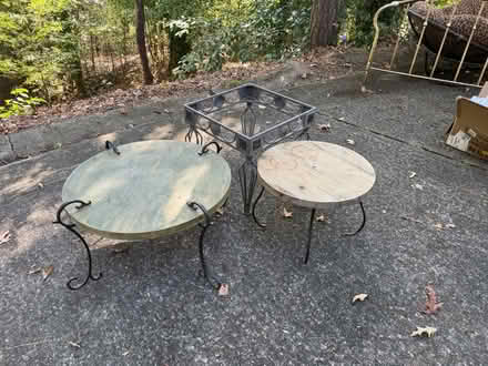 Photo of free Outdoor tables for refinishing (Johnson’s Ferry & Oak road) #1