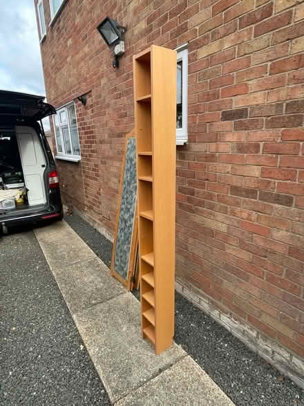 Photo of free Tall thin shelving unit (Lexden CO3) #2