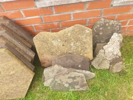 Photo of free 7 heavy hexagonal coloured paving stones (Fairwater CF5) #2