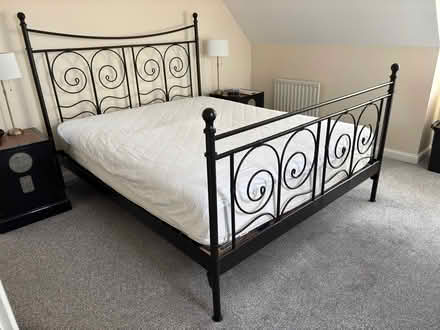 Photo of free Ikea King Size Bed, metal frame (IP32) #1