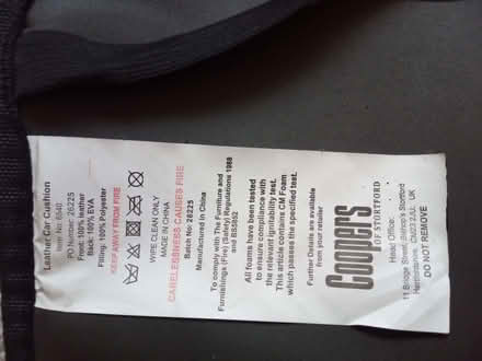 Photo of free Car Seat Cushions - Pair (Greaves LA1) #2