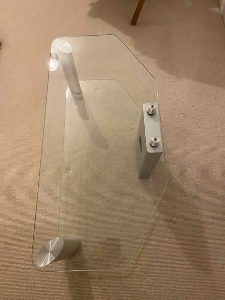 Photo of free TV Stand/coffee table, 2 glass shelves. (Bloomfield) #2