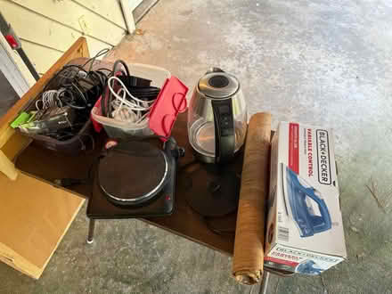Photo of free Iron, kettle, hot-plate & cords (Johnson’s Ferry & Oak road) #1