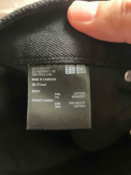 Photo of free Uniqlo Black Jeans (Like New) (BLK 415C fernvale link) #3