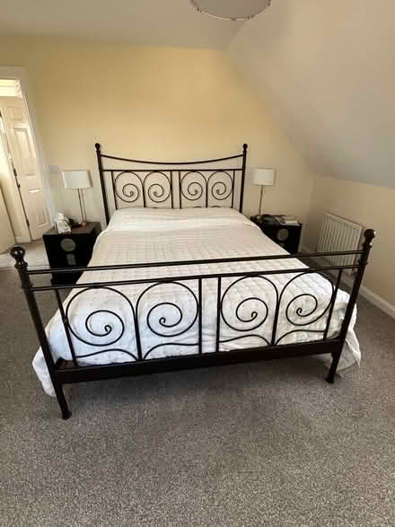 Photo of free Ikea King Size Bed, metal frame (IP32) #2