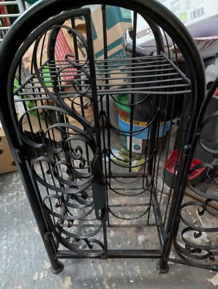 Photo of free Wine rack - metal scroll work (Leominster HR6) #1