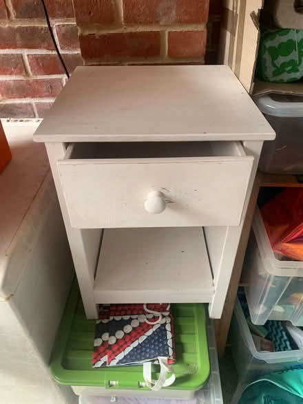 Photo of free Small White Bedside Cabinet with drawer (Heybridge CM9) #1