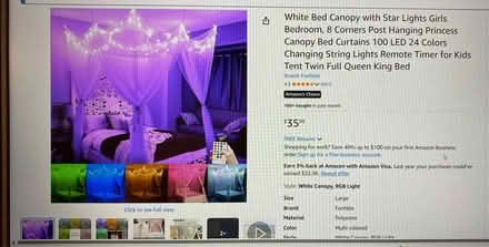 Photo of free White bed canopy (Saratoga springs west side) #1