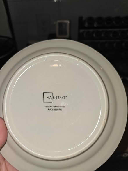 Photo of free Set of white dishes with blue rims (Camden parc) #3