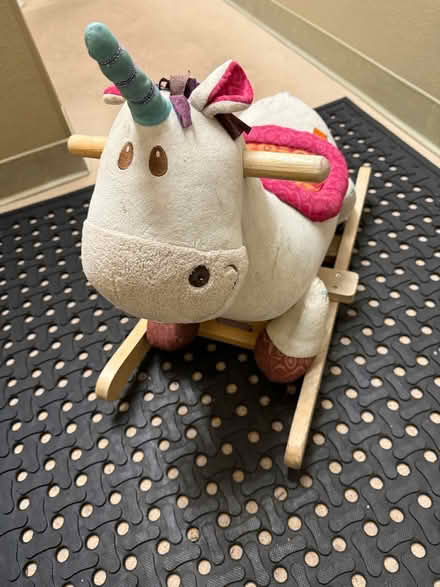 Photo of free Plushy unicorn rocking toy (Valencia Avenue, Sunnyvale) #2