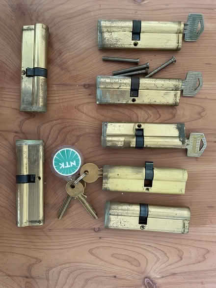 Photo of free 7 x used Euro cylinder locks with keys (The Highlands TN39) #1
