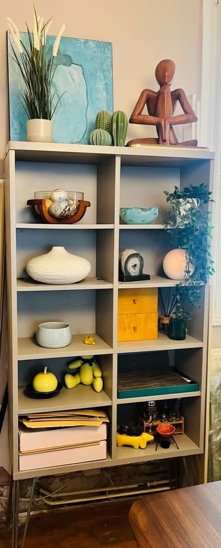 Photo of free Grey painted bookcase unit (South Norwood SE25) #1