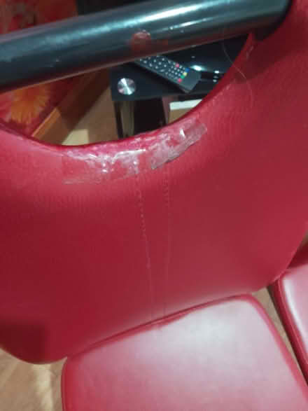 Photo of free 4 red dining kitchen chairs (Huntly AB54) #3