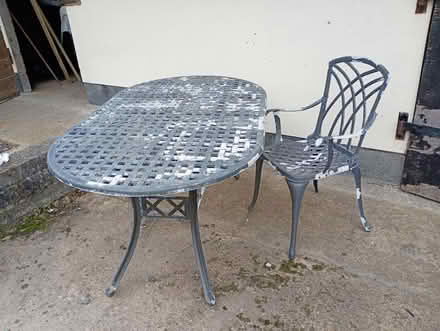 Photo of free Metal outdoor table (Llanidloes) #1