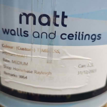 Photo of free Half a Tin of Timeless White Matt Paint (Rayleigh SS6) #3