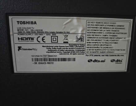 Photo of free [SCREEN NOT WORKING] Toshiba lcd tv 32LL2A63DB (Gay Village M1) #2