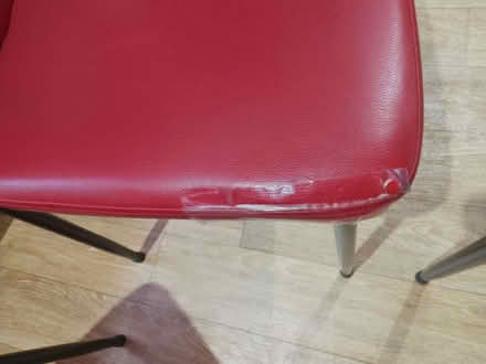 Photo of free 4 red dining kitchen chairs (Huntly AB54) #2