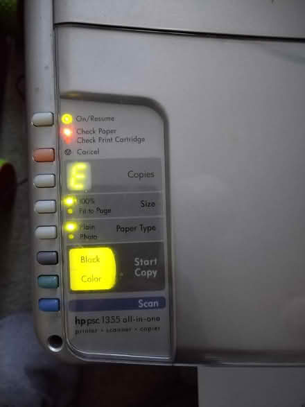 Photo of free HP PSC 1355 All in One printer (Sutton SM1 near Robin Hood pub) #2