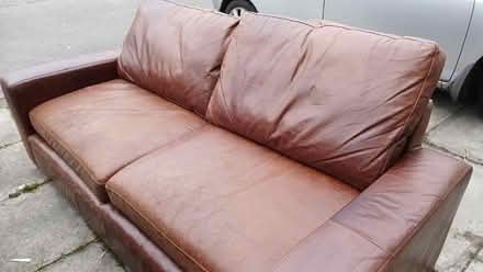 Photo of free 3 seater real leater sofa from next plus a 2 seater (Poulton CH44) #1