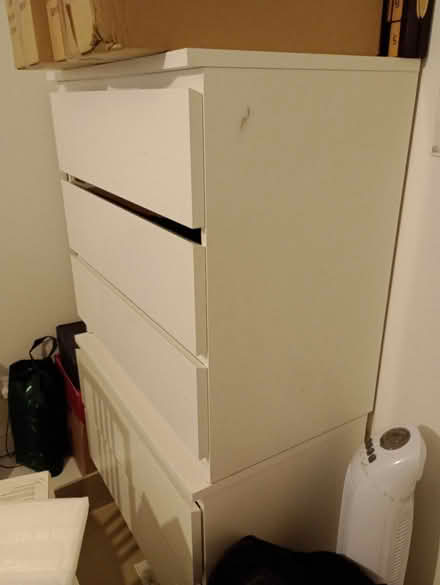 Photo of free Three solid white chest of drawers (New Malden, KT3) #1