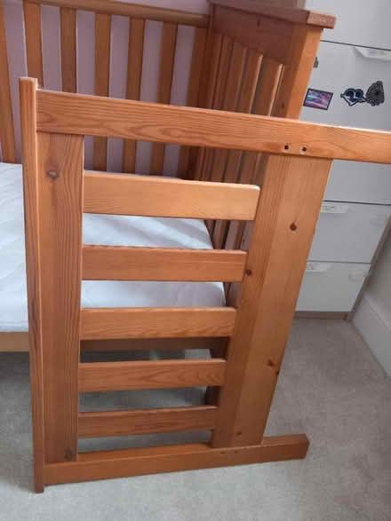 Photo of free Pine cot bed (Stone Cross BN23) #4
