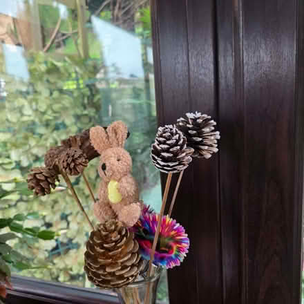 Photo of free 2acrylic luminous hedgehogs pine cones seed pods on canes (Clive Vale TN35) #1