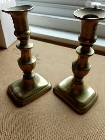 Photo of free 2 candlesticks metal (Tonbridge) #1