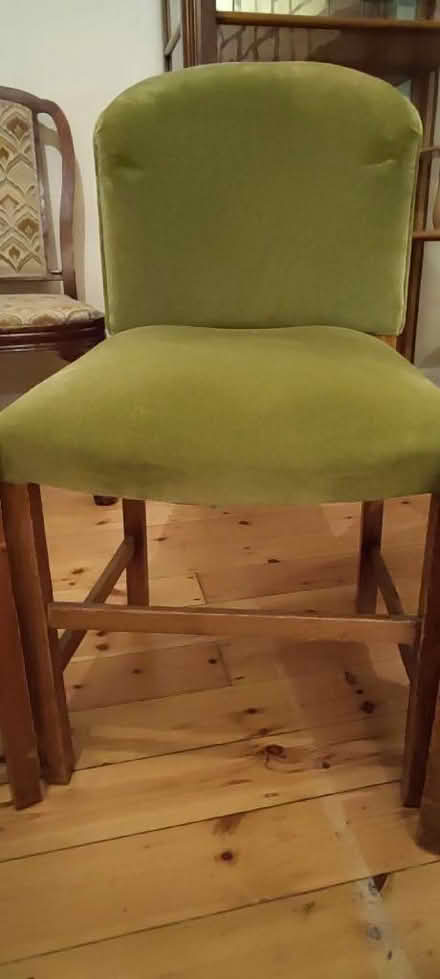 Photo of free 4 antique green upholstered chairs (The Folly BN7) #2