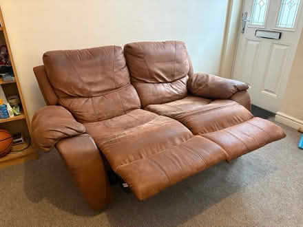 Photo of free Sofas (3 + 2 seater recliner) (Long Eaton NG10) #3