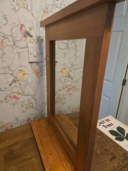 Photo of free chrismas pressie lot 9 - next at home wooden framed mirror (Rochester ME1) #1