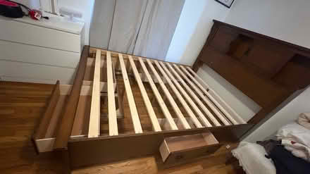 Photo of free Queen bed frame w/6 drawer dresser (Northridge) #1