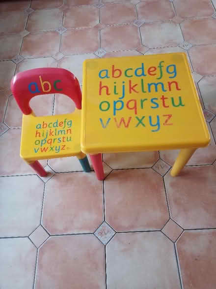 Photo of free Alphabet Play Table and Chair (Eastfield NE23) #1