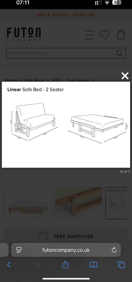 Photo of free Futon sofa bed frame and mattress. (Southcote RG30) #1