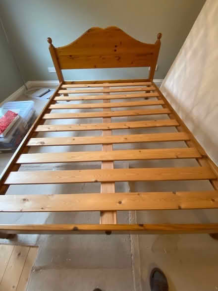 Photo of free Double wooden bed and mattress (Kenilworth CV8) #1