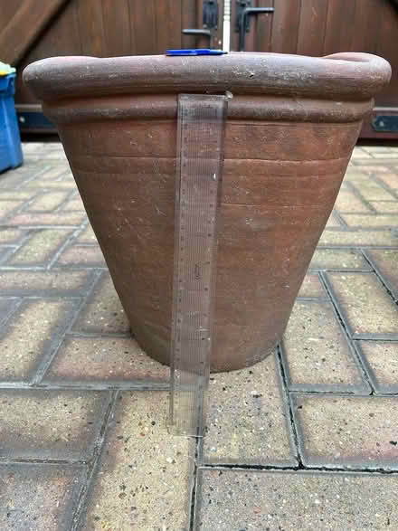 Photo of free 2 x Large earthenware plant pots (Stanway CO3) #3