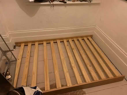 Photo of free Wooden double bed Emma mattress (Brockley SE4) #1