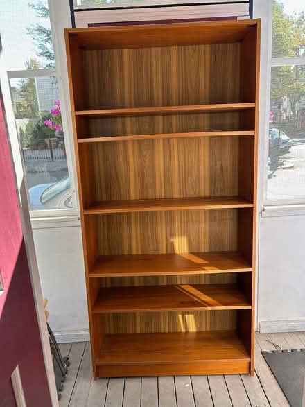 Photo of free Wood Veneer Shelf Cabinet (East Cambridge) #1