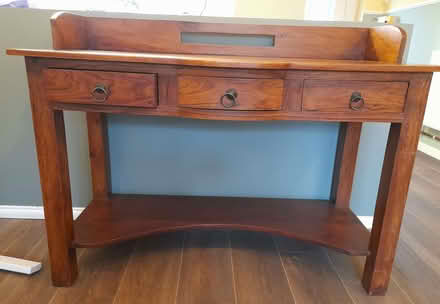 Photo of free Hardwood desk (Malvern Link WR14) #1