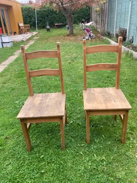 Photo of free Two wooden dining chairs (Knowle BS4) #1