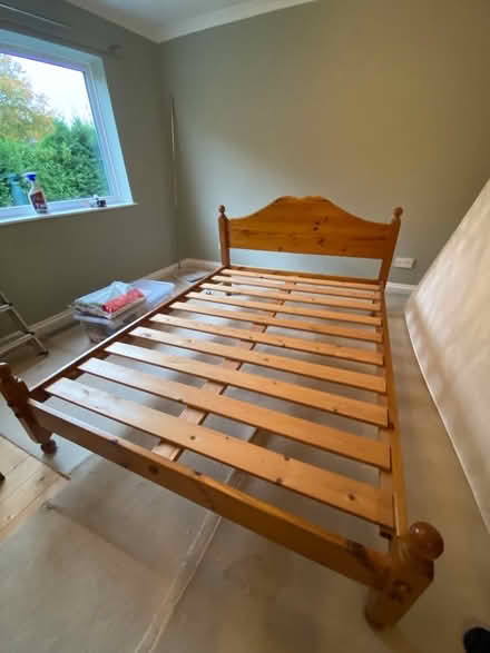 Photo of free Double wooden bed and mattress (Kenilworth CV8) #2