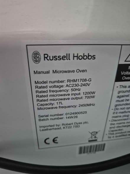 Photo of free Microwave (Welwyn, AL7) #3