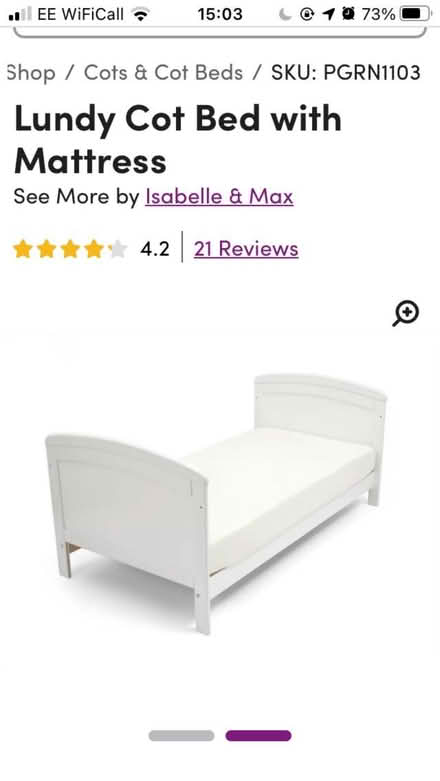 Photo of free Wayfair Cot Bed (Kentish Town NW5) #2